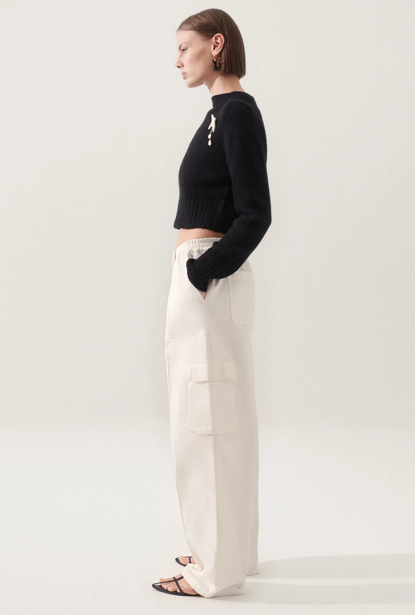 Canvas Cargo Pants Natural - Image 4
