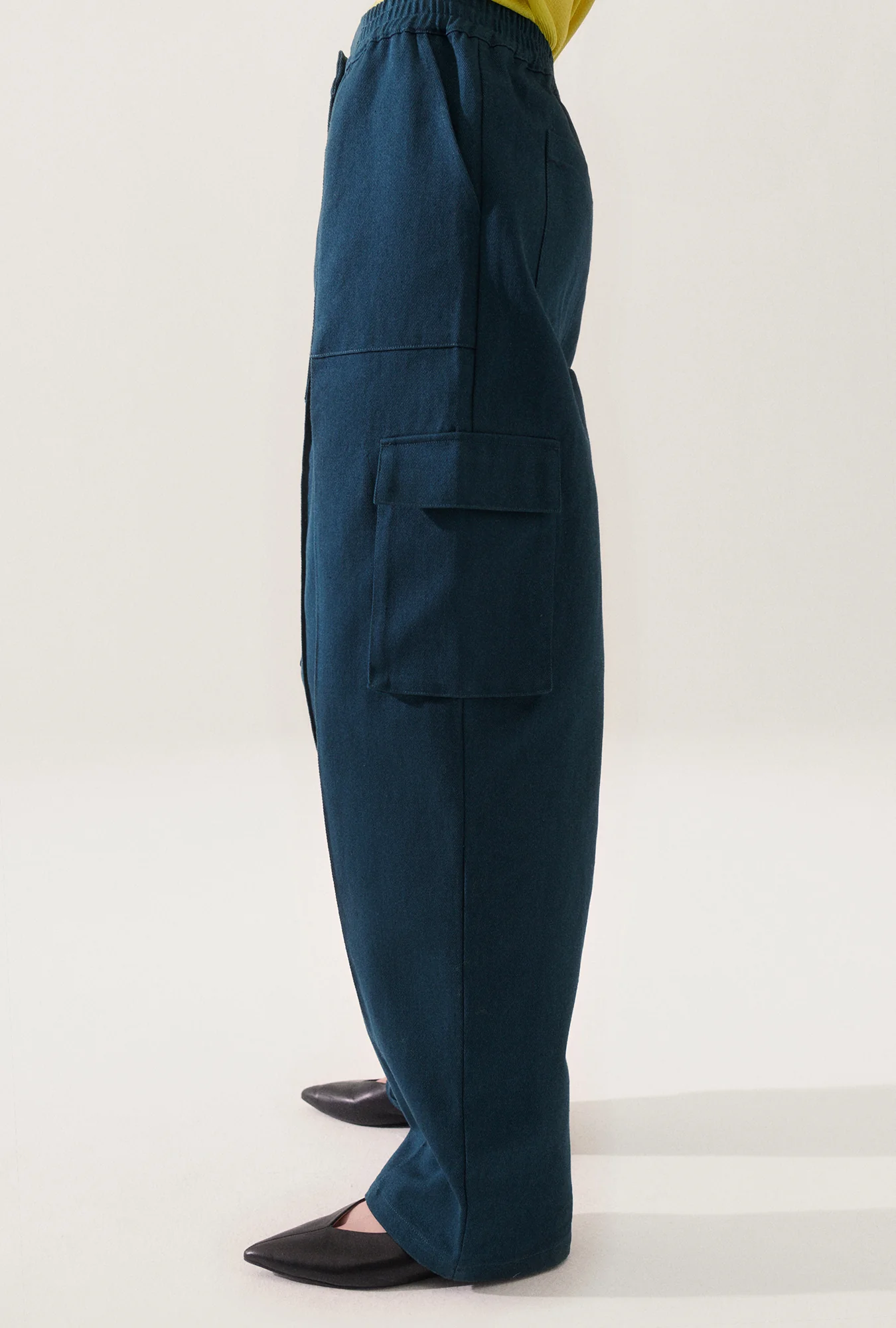 Canvas Cargo Pants Teal - Image 4