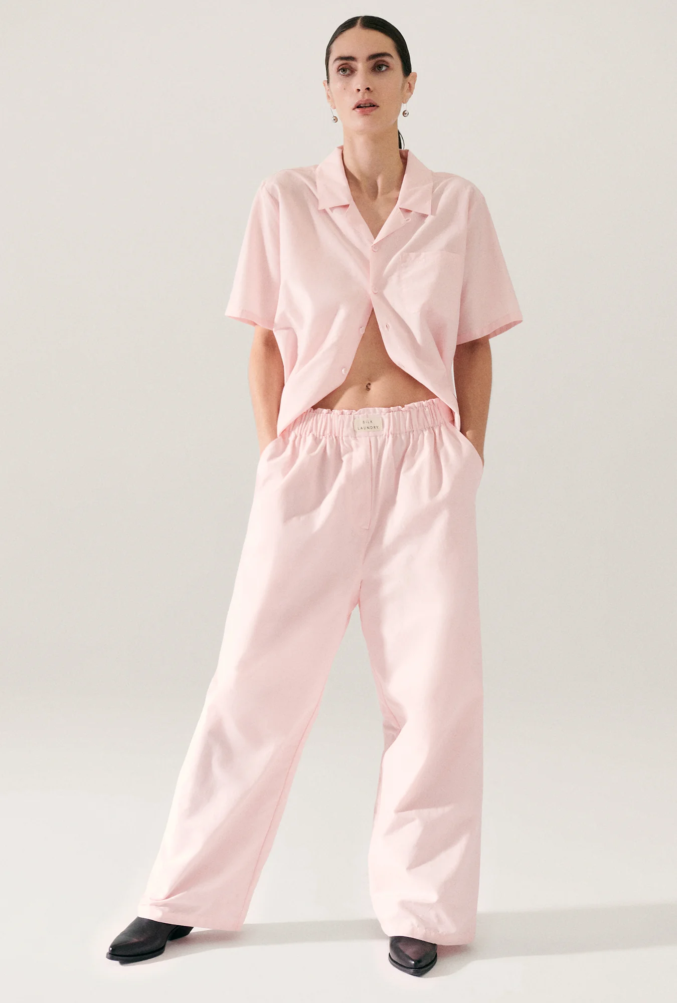 Cotton Silk Paper Bag Pants Hydrogen - Image 6