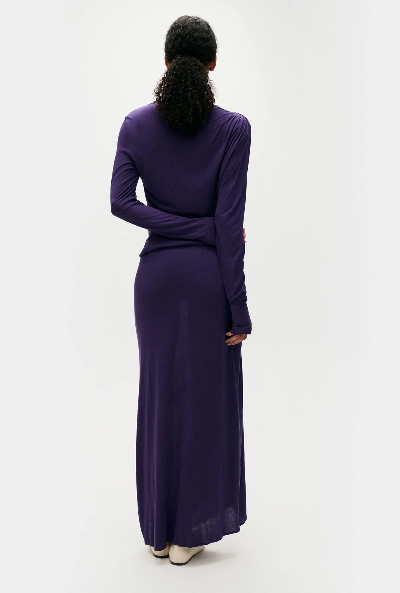 Jersey Modal Ruched Skirt Nightshade - Image 3