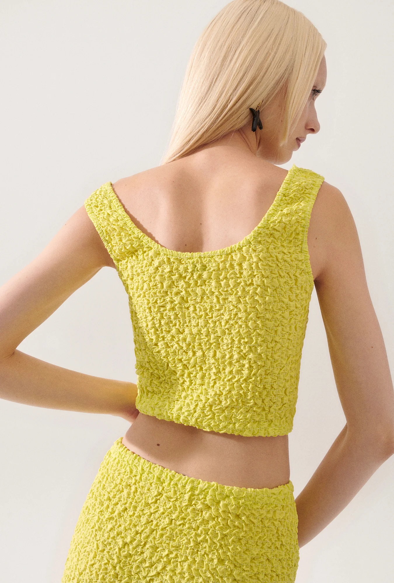 Popcorn Cropped Cami Absinthe - Image 5