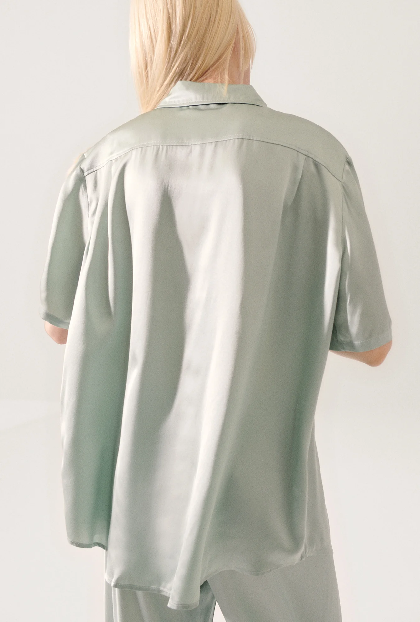Short Sleeve Boyfriend Shirt Alabaster - Image 5