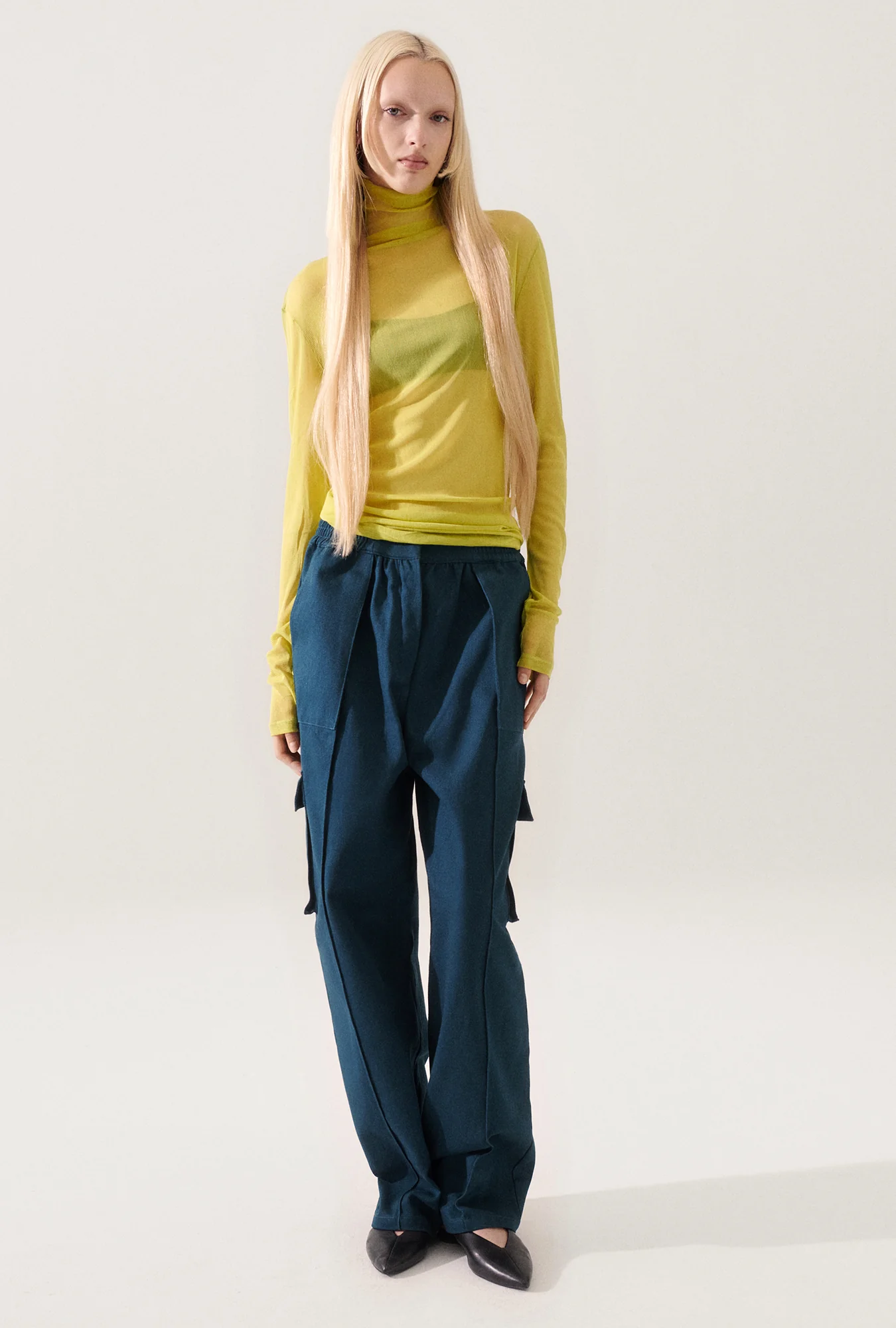 Silk Mesh Turtleneck Absinthe - Image 5