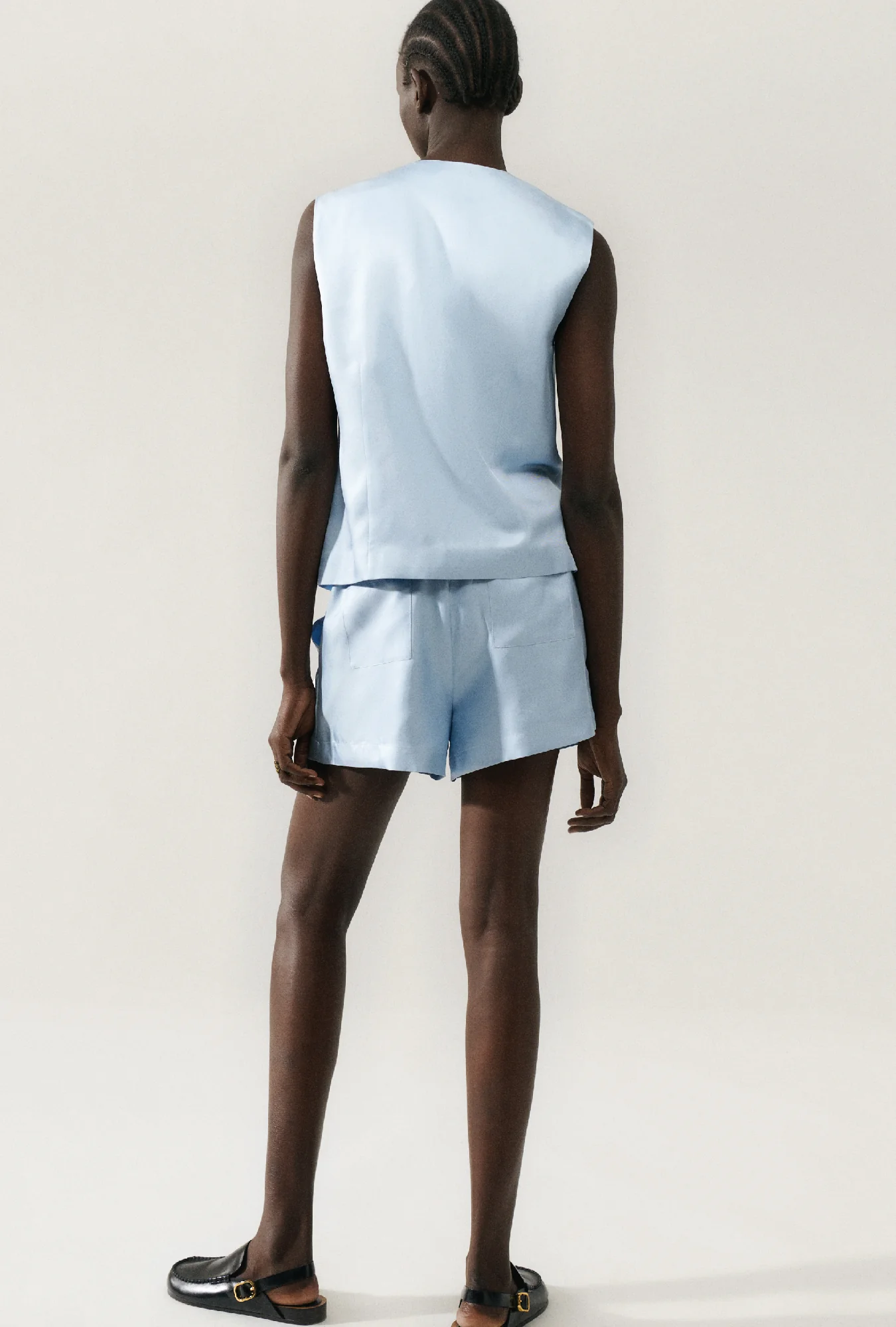 Twill Slouch Shorts Sky - Image 4