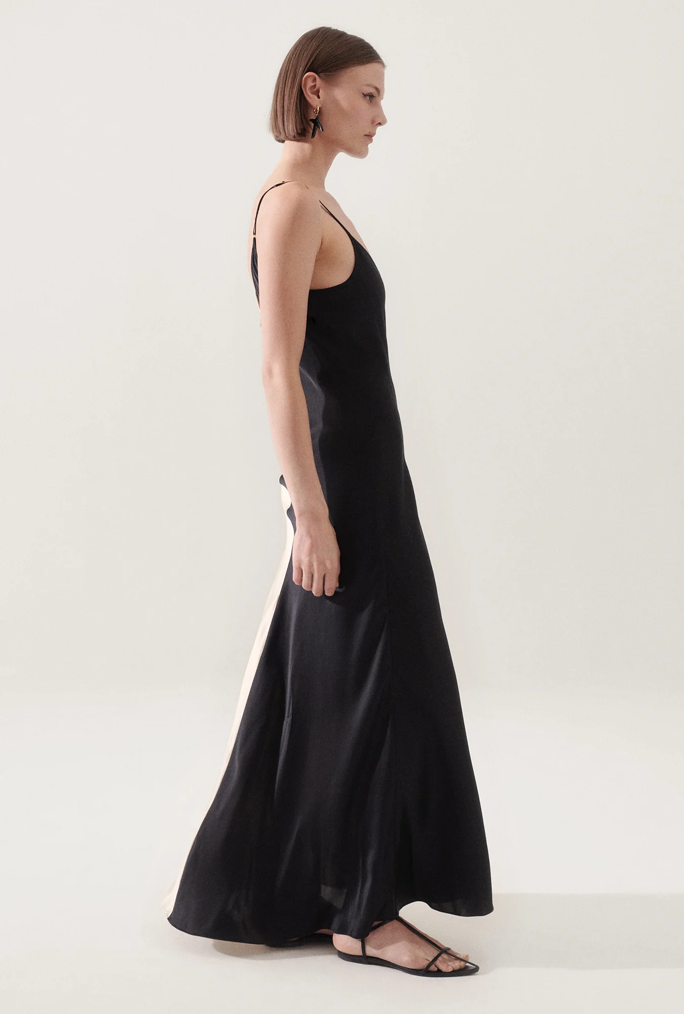 Two-Tone Dress Hazelnut/Black - Image 3